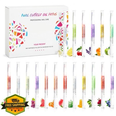 SULLMAR 18Pcs Nail Cuticle Oil Pens 18 Smells