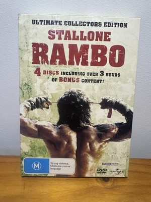 Rambo Trilogy Ultimate Collectors Edition DVD 4 Disc Set Stallone Pal Reg 2 / 4
