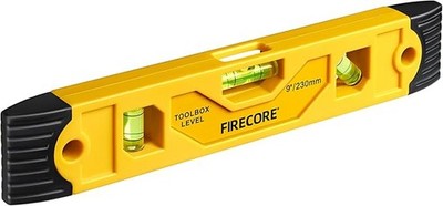 Firecore 9 Inch Torpedo Level Magnetic, 3 Bubble Spirit Level