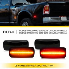 4PCS LED Side Marker Lights Lamps For 10-18 Dodge Ram 2500HD 3500HD Dually Bed