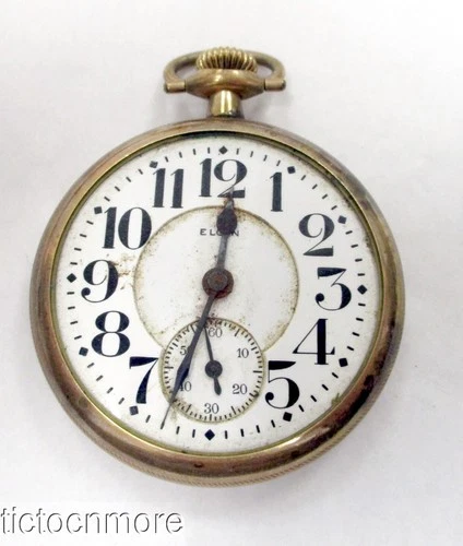 ANTIQUE BW RAYMOND ELGIN RAILROAD GRADE 455 19j 16s POCKET WATCH 1920 CLASS A