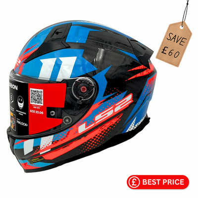 LS2 FF811 VECTOR 2 C Motorradhelm TANTIC RED BLUE FREE Dark Visier & Tasche