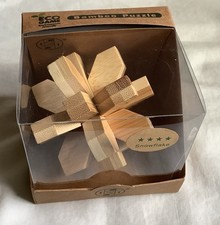 Eco Game Bamboo Puzzle - Snowflake - NEW IN BOX