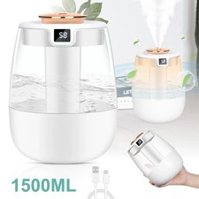 1.5L Humidifiers for Bedroom Ultrasonic Warm  Cool Mist LED Humidifier Top Fill
