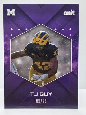 2025 Onit Gravity TJ Guy Michigan Purple Parallel #03/25 Ravens