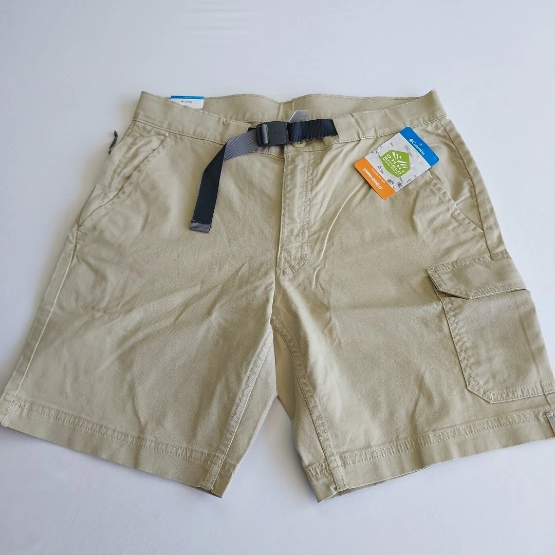 NWT Columbia Pacific Ridge Belted Cargo Shorts Mens 30 Omni-Shade