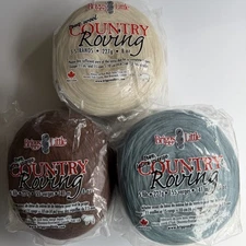 Lot 3 Briggs Little Country Roving pure wool un-spun small roving to knit & felt