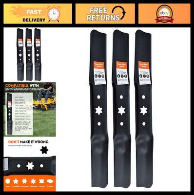 Hipa 3-Pack High Lift Mower Blades for Cub Cadet 54'' Zero Turn Mowers