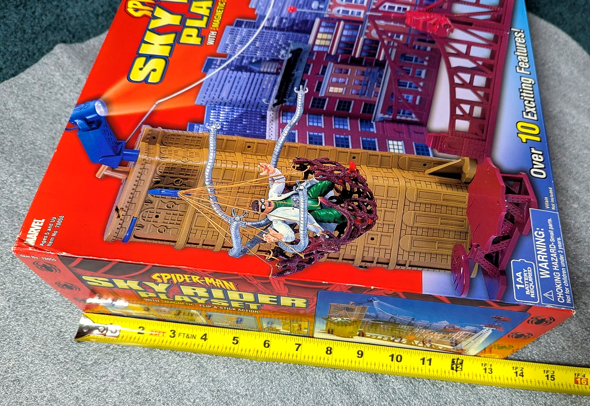 Playset Spiderman Sky Rider ToyBiz 2002 - Semble Complet, échelle 1:12