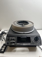 Kodak Carousel 5600 Projector w/ 102mm f/2.8 Lens Remote 80 Slide Tray TESTED