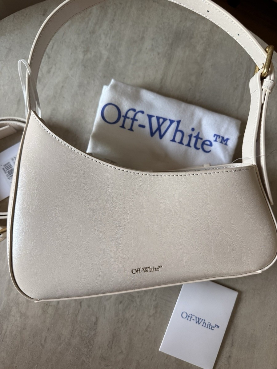 Authentic Off-White Jitney Hobo Cream Gold Hardware Detachable