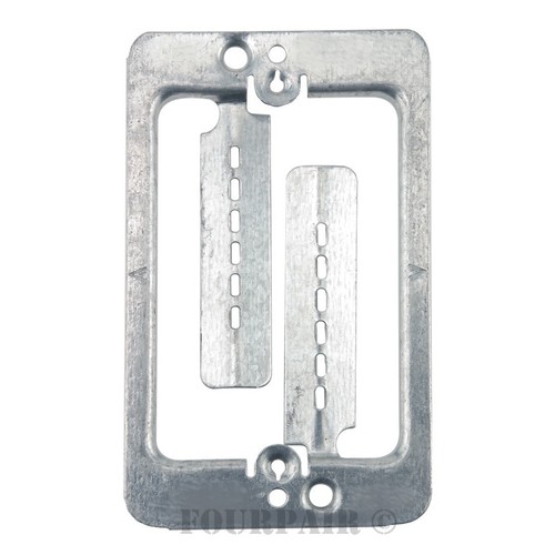 50 Pack 1-Gang Steel Drywall Bracket Face Wall Plate Mount Mud Ring Low Voltage - Picture 2 of 2