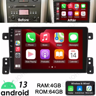 9  Android 13 Car Stereo Radio GPS Navi Carplay For Suzuki Grand Vitara 2005-19