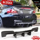 Fit For BMW E82 1M Coupe 2011-2016 Real Carbon Rear Bumper Diffuser Lip Spoiler