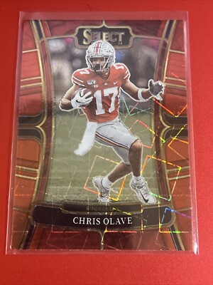 2023 Panini Select Draft Picks #61 Chris Olave Red Lazer Prizm