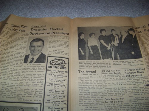 December 7 1962 Daily News Record Harrisonburg VA Mayor Frank C. Switzer - 第 4/8 張圖片