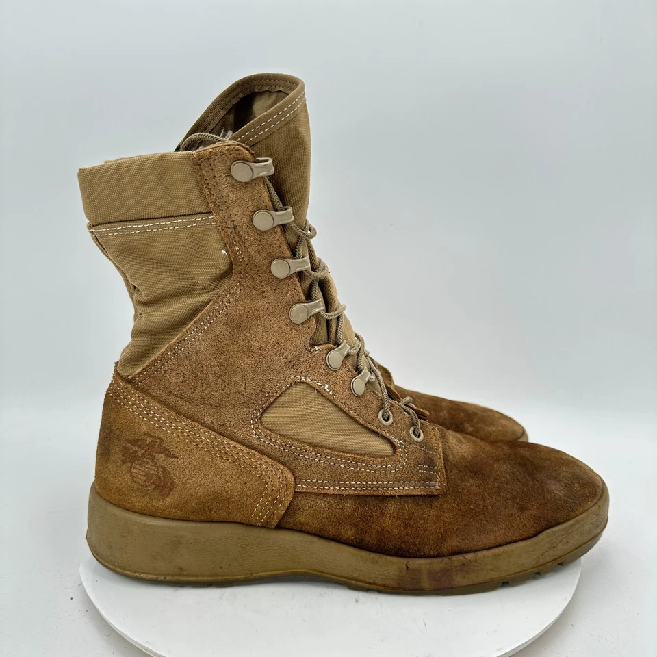 Bota de Senderismo Belleville Hombres Talla 11.5R Marrón Caqui Gamuza Lona Suela Vibram Foto 4 de 4