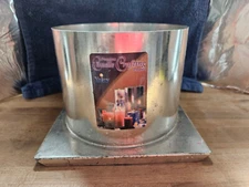 Metal Candle Molds: Large Round Mold.  3 Wick Candle.  6" x 4 1/2"  Yaley Mold