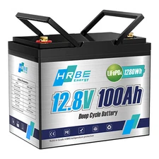 12V 100Ah Mini Version LiFePO4 Battery Deep Cycle for RV Trolling Motor 260MM