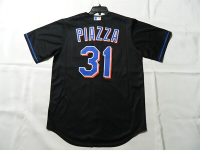 Official Mike Piazza New York Mets Throwback Black Alternate Jersey Small 