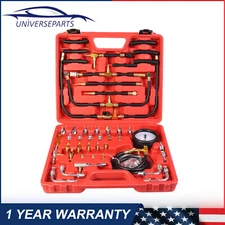 0-140 psi 0~10bar Manometer Fuel Injection Pressure Tester Gauge Kit Tools