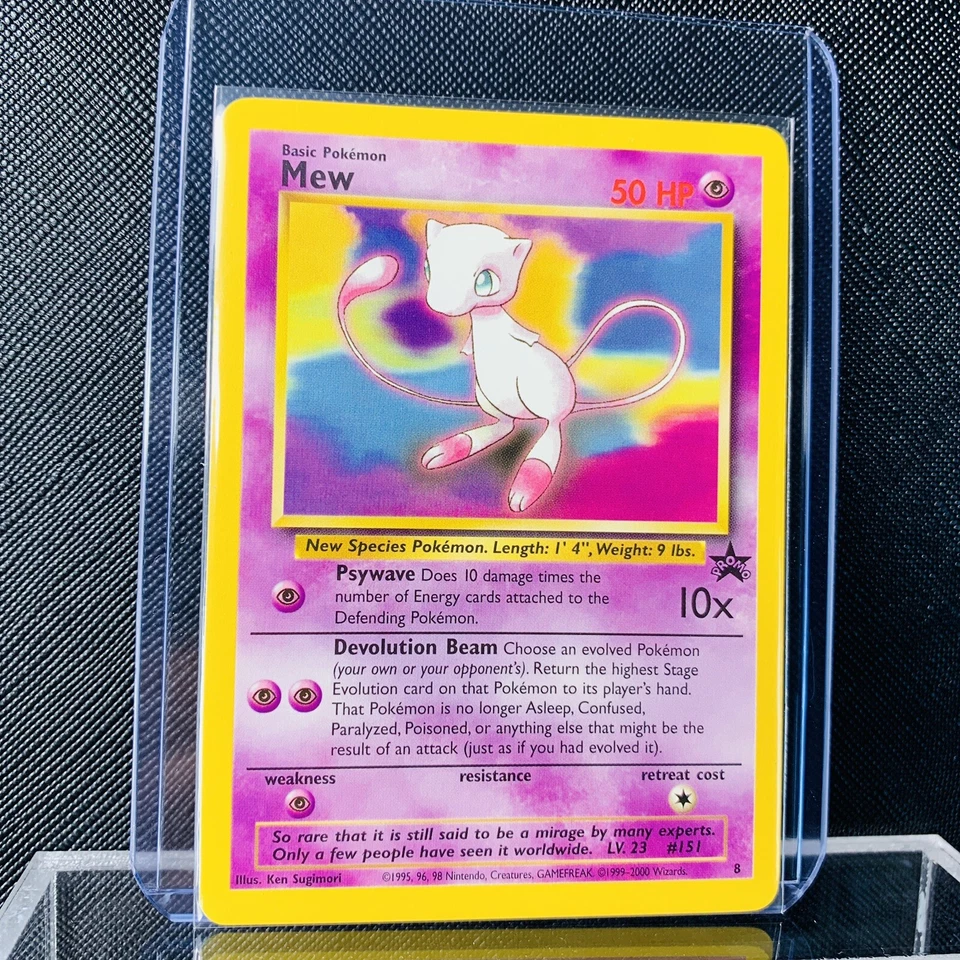 Mew 8 Promo Black Star Pokemon Card League 2000 WOTC Vintage 2x - Image 3 of 4