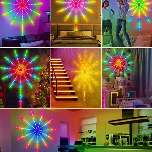 LED Firework Strip Lights USB Dream Color RGB Smart Music Sync APP Remote Contro - Picture 13 of 17
