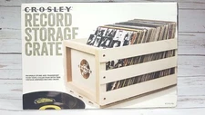 Vinyl Record Storage LP Crate Album Box Holder Vintage Case Records Display NIB