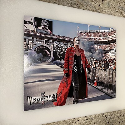 WWE Poster Print Sting Wrestlemania 31 Pro Wrestling 11  x 14  2015 3/29/15