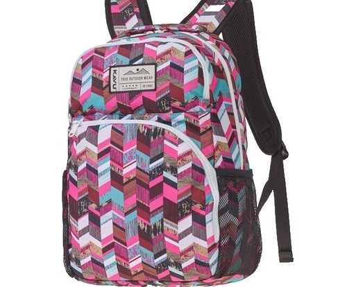 KAVU Polka Dot Gray Pink White Blue Backpack SLING BACK Back  display picture 3