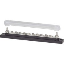 Blue Sea 2312, 150 Ampere Common Busbar 20 x 8-32 Screw Terminal with Cover 231