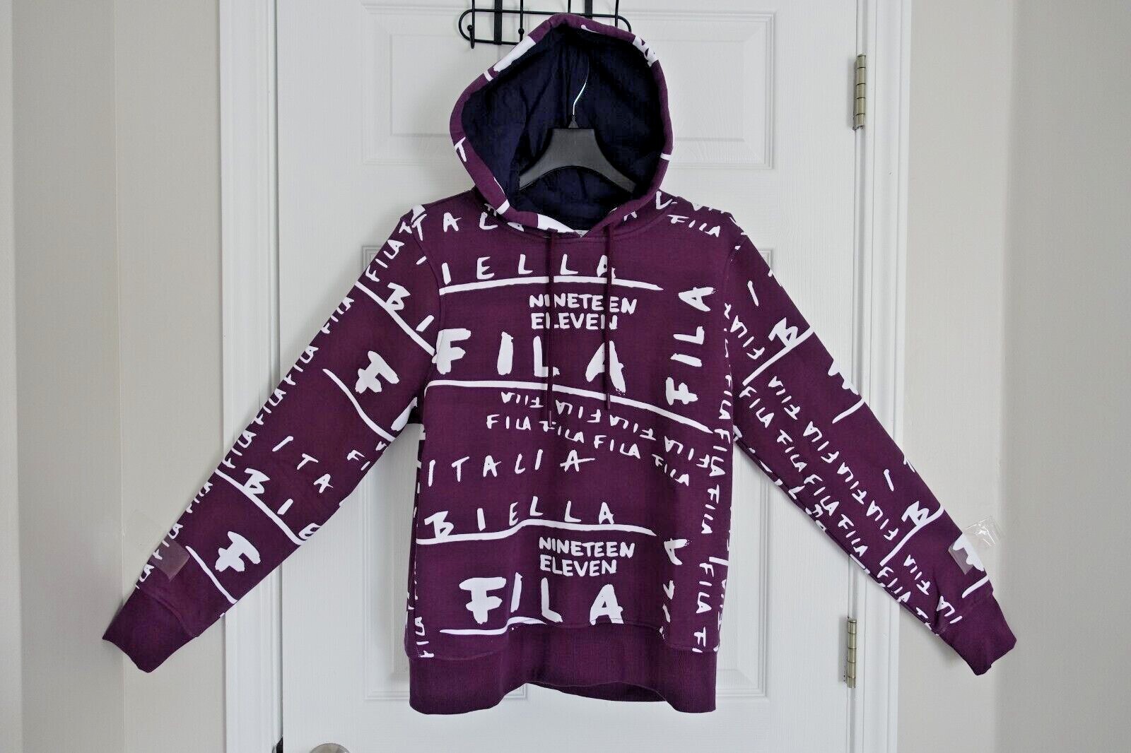NWT FILA Sweater Hoodie Pullover Logo Women Sz L $50