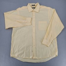 Chaps Ralph Lauren Button Up Shirt XL Mens Regular Long Sleeve Yellow Spread Col