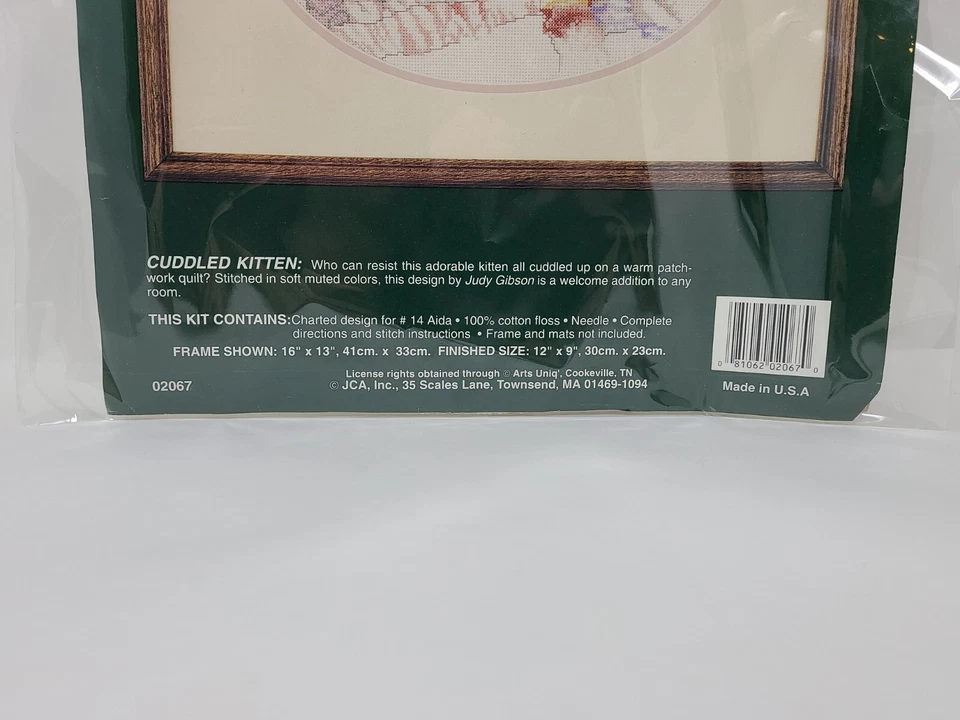 Kit de puntada cruzada contada Elsa Williams "Kitten abrazado" Judy Gibson kit artesanal gato Foto 3 de 3