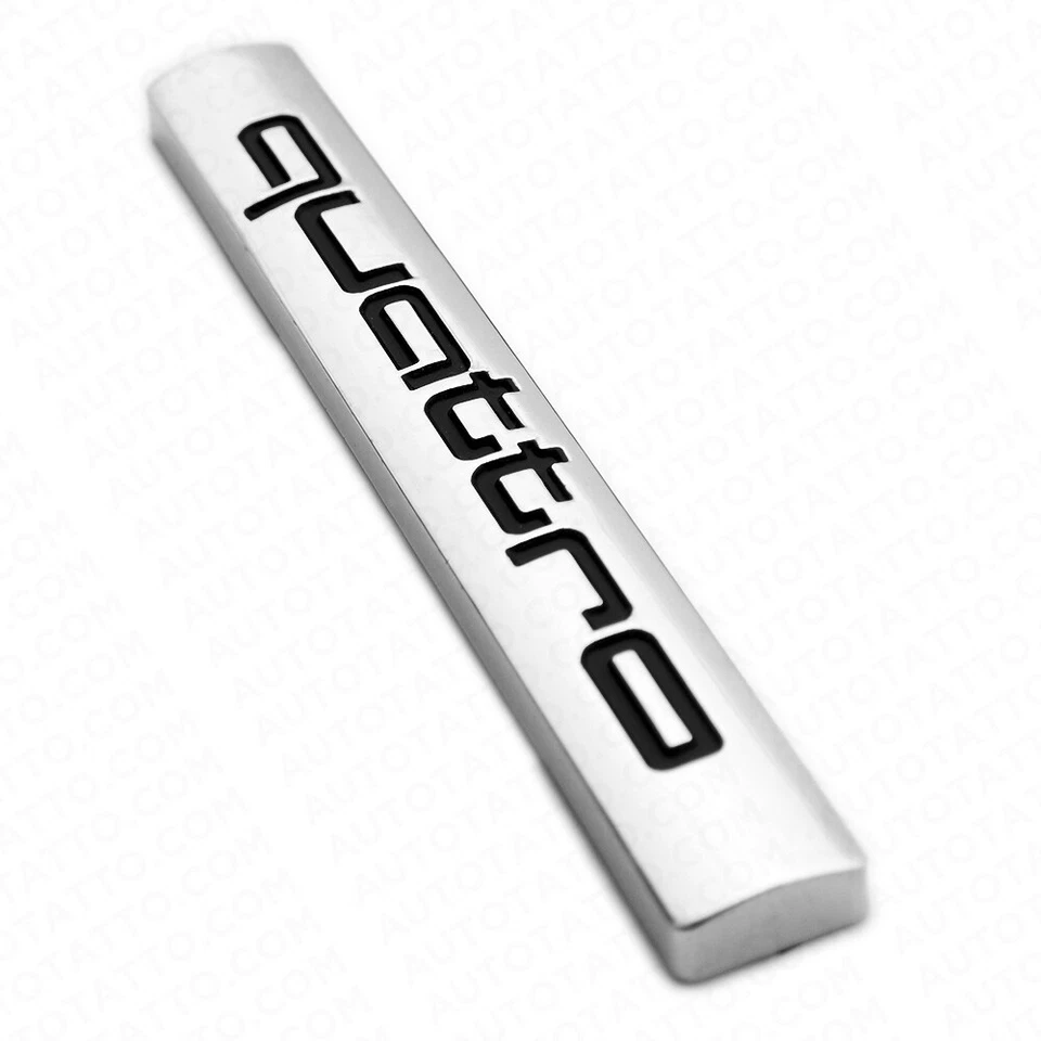 Tapa de maletero trasero para Audi Sport 96-22 Quattro placa de identificación emblema logotipo insignia cromada Foto 3 de 4