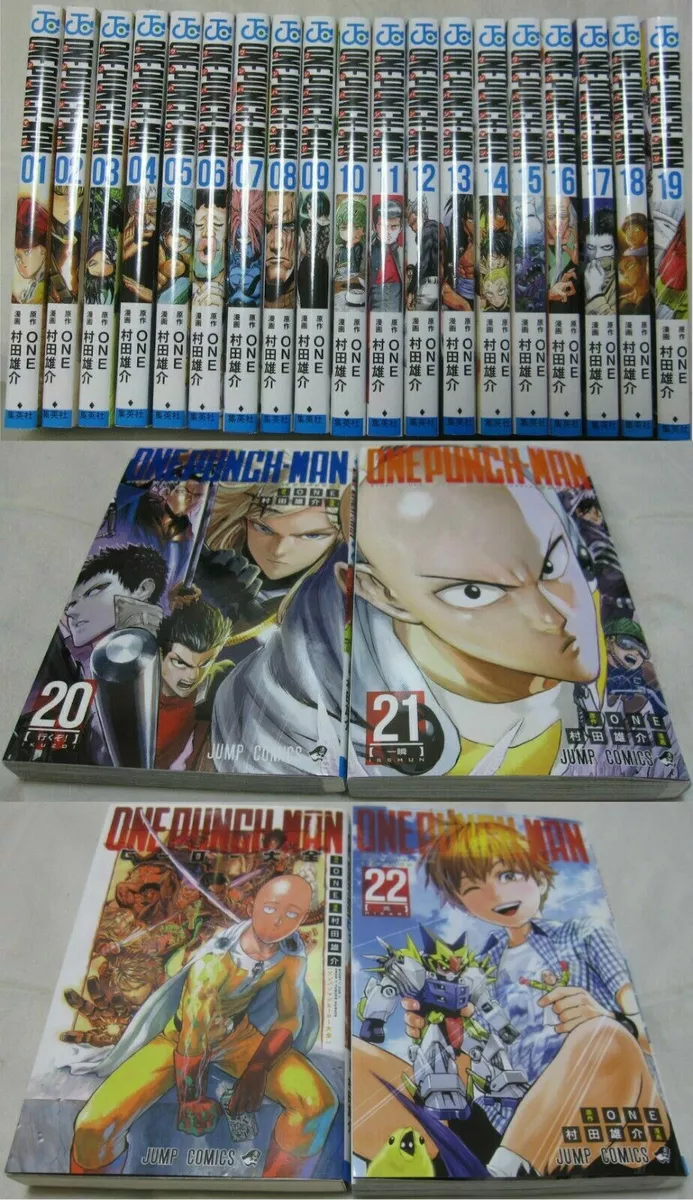 One Punch Man Vol.1-22+Fan Book 23 Set Japanese Manga