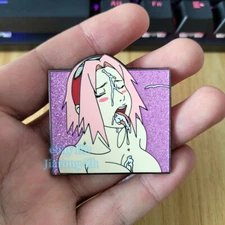 Anime Haruno Sakura Rare Metal enamel Pin badge Collectible 