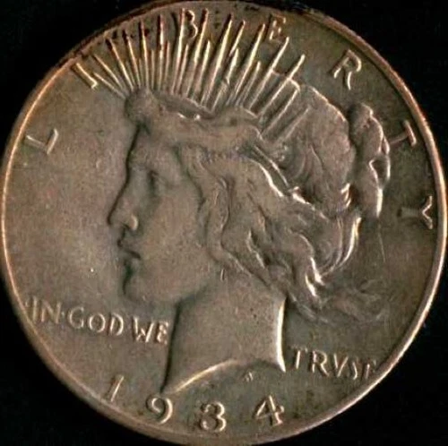 1934-S Peace Dollar VF