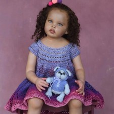 30" Huge Reborn Baby Doll Kit Hand-Rooted Hair Unassembled Toddler Girl for DIY