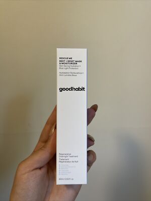 goodhabit rescue me rest + reset mask and moisturizer