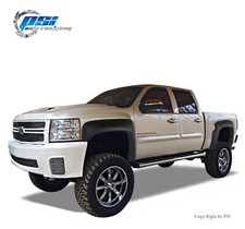 Fender Flares Extension W Trim Fits Silverado 1500 07-13 58 Only Textured