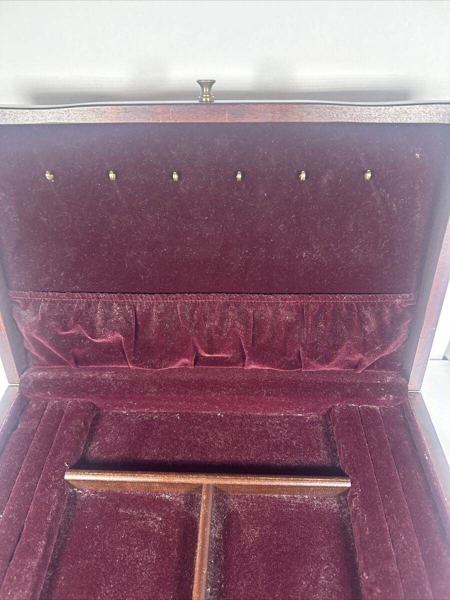 EUREKA MFG. CO./Reed&Barton Silversmiths Wood Jewelry Box EUREKA MFG. CO./Reed&Barton Silversmiths Wood Jewelry Box