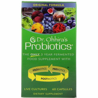 Dr. Ohhira's Probiotic Formula Prebiotics Postbiotic Live Cultures 60 Caps 03/28