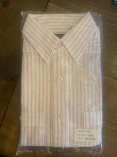 Vintage Men s Store Kool Weeve Medium White And Red Striped Short SL Shirt