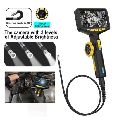 1080P HD Car Industrial Endoscope Borescope 6.35mm Inspection Camera 5'' Screen