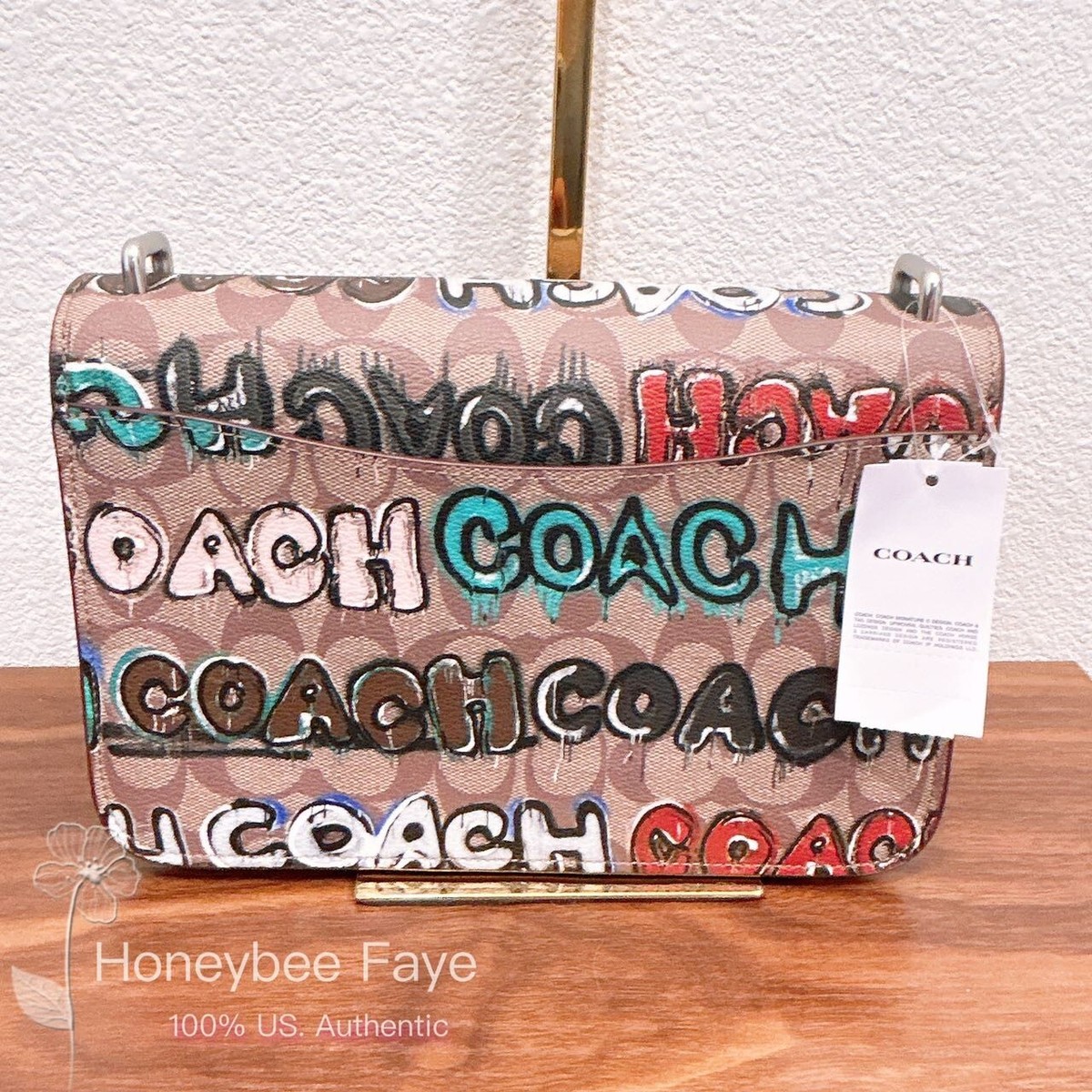 NWT Coach X Mint + Serf Large Morgan Square Crossbody In Signature