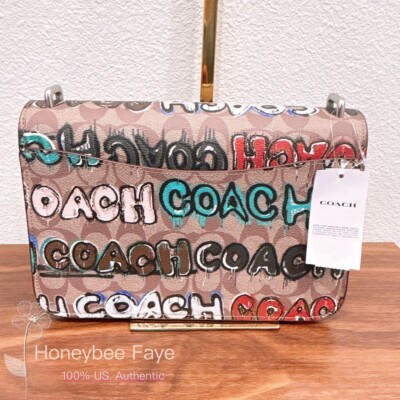 NWT Coach X Mint + Serf Large Morgan Square Crossbody In Signature