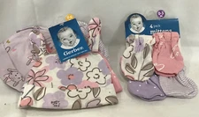 Gerber Baby 4 pc Mittens & 4 pack Caps Set 100% Cotton  NEW