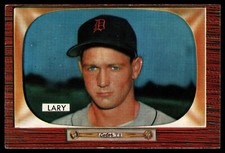 1955 BOWMAN FRANK LARY #154 ROOKIE CARD TIGERS MID HIGHER GRADE LOOKS NICER!. rookie card picture