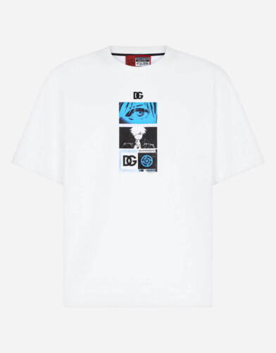 Dolce & Gabbana Vintage 00s DG PVC Logo Black Stretching T-shirt